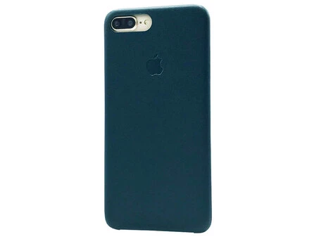 Leather Case AHIMSA Logo iPhone 7+/8+ green