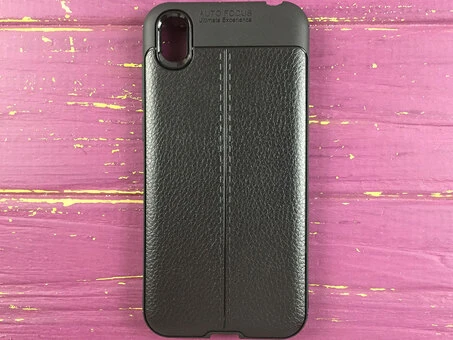 Накладка кожa Autofocus Huawei Y5(19) black