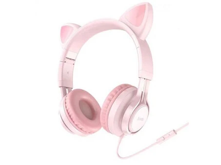 Навушники HOCO W36 CAT EAR pink