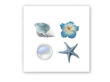 Набір 3D стікерів Stix міні sea vibe light blue