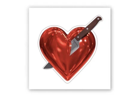 3D стікер Stix knife in red heart