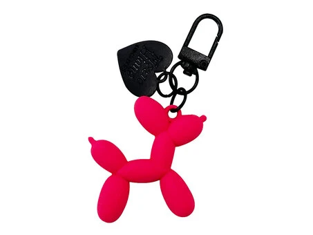 Брелок Baloon dog/heart hot pink/black