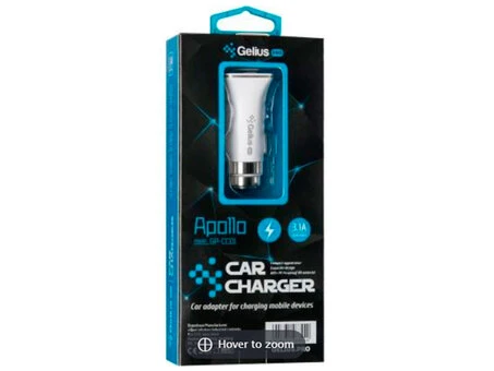 АЗП Gel Pro Apollo GP-CC01 2USB 3.1A+ кабель Type-C black