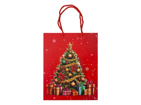 Пакет Новорічний New Year tree 18x23x8 red