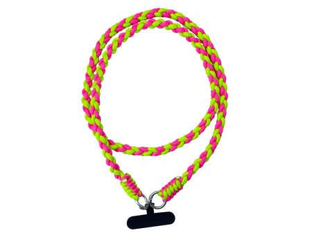 Ремінець-шнурок Braiding для телефону hot pink/neon green