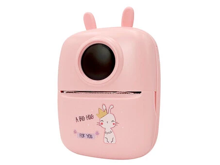 Портативний дитячий термопринтер Mini D7 Rabbit pink