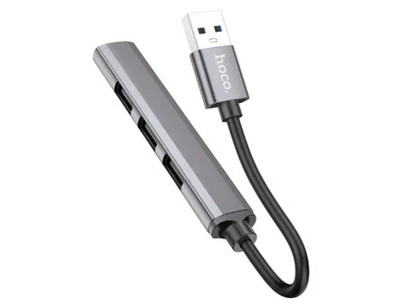 USB 3.0 HUB Hoco HB26 4in1 USB to USB3.0+USB2.0*3 (0.13m) gray