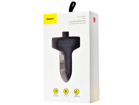 АЗП Baseus Bluetooth FM Launcher 2.4A/2USB black