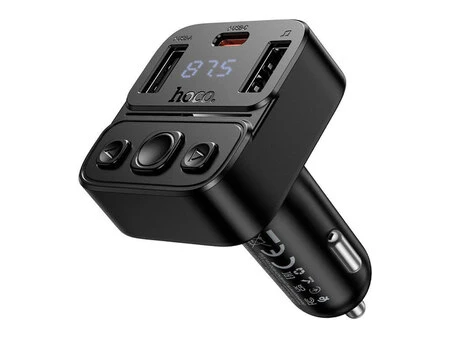 FM Modulator Hoco E87 2USB/1Type-C/35W black