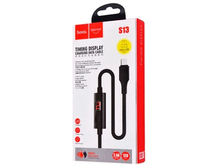 Кабель HOCO S13 2.4A micro (1.2m) black