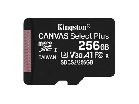 Карта пам'яті KIngston Canvas Select Plus 256Gb class 10 А1 (R-100MB/s)+adapter