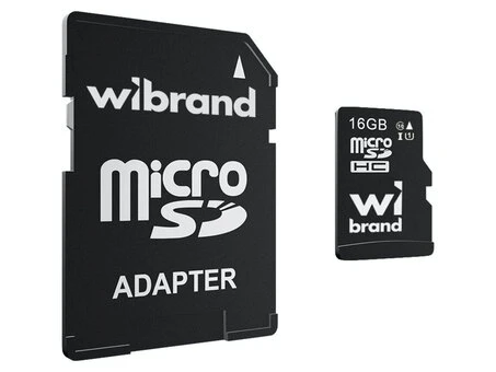 Карта пам'яті (UHS-1) Wibrand 16Gb (10) +adapter