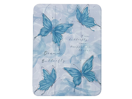 Plastic Cover Print iPad 10.2 7th 8th з кріпленням для стілусу green butterfly