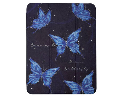 Plastic Cover Print iPad 10.2 7th 8th з кріпленням для стілусу blue butterfly