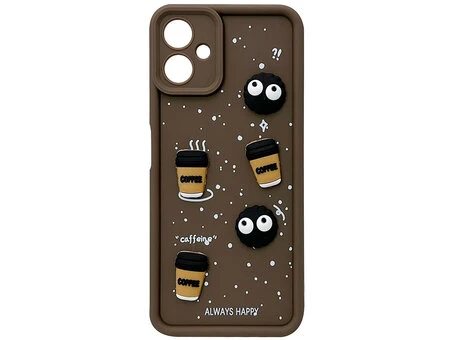 TPU 3D Toys Coffee Camera Samsung A06 brown