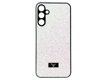 Накладка Level Shining Diamond Samsung A55 white/pink