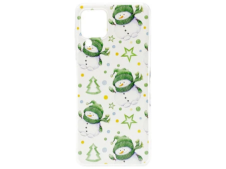 Накладка силікон Print Samsung A22/M22/M32 Green snowman