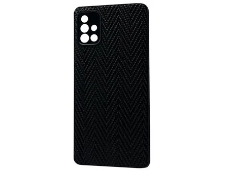 Накладка Leather Weaving Samsung A51 black