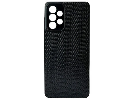 Накладка Leather Weaving Samsung A73 black