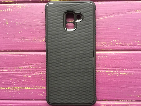 Силікон ребристий бік Samsung A8+(18) Black