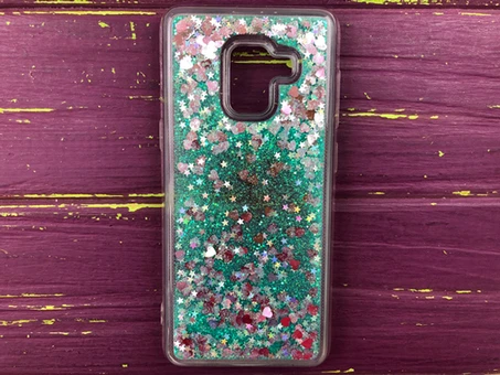 Аквариум блестки Samsung A8 Green