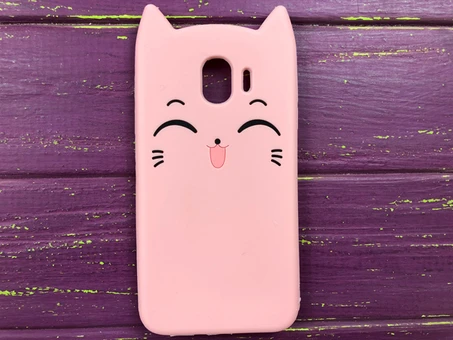 3D Милая Кошка Samsung J4 (18) Розовая