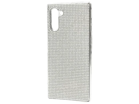 Силикон Full Diamond Samsung Note 10 Silver