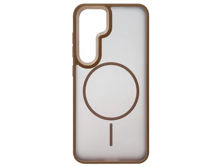 Shadow Matt Metal Buttons Corrugated thin MagSafe Samsung S24/S25 brown