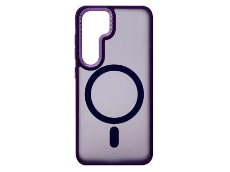 Shadow Matt Metal Buttons Corrugated MagSafe Samsung S24/S25 deep purple