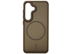 Shadow Matt Metal Buttons Corrugated MagSafe Samsung S24/S25 dark brown