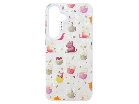 Накладка So Cool Print Glitter Shell Samsung S25 FE cat with threads