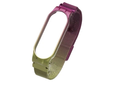 Metal Milanese Mi Band 3/4/5/6 Duble colors green/purple