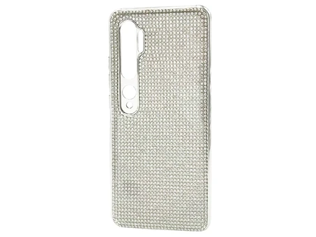 Силикон Full Diamond Xiaomi Note 10/Pro/CC9 Pro Silver
