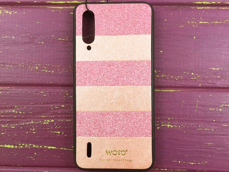 Накладка Кожа SIBLING glitter Mi A3/CC9e Pink