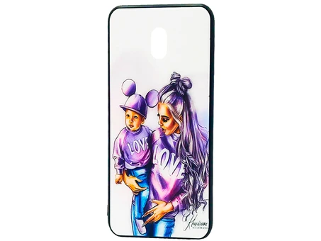 TPU+Glass Девочки Redmi 8a Мама и Сын