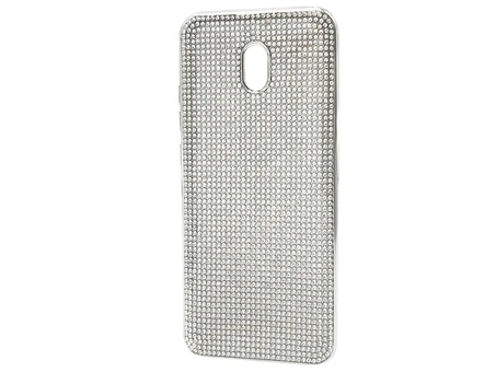 Силикон Full Diamond Redmi 8A Silver