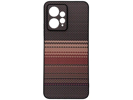 Накладка Elite Carbonique Redmi Note 12 beige/red/black