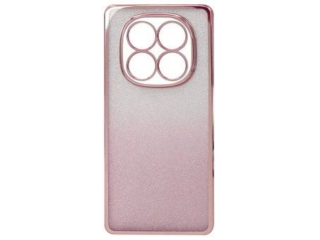 Накладка Ombre Glitter Redmi Note 14 Pro rose gold