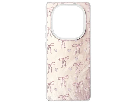 Накладка Paint Stroke Pink Bows Redmi Note 14 Pro 4G pink