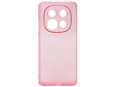 Накладка Shiny dust clear Redmi Note 14 Pro pink