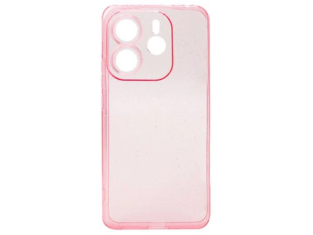 Накладка Shiny dust clear Redmi Note 14 4G pink