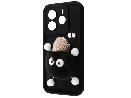 TPU 3D Fluffy Toy Camera Redmi Note 14 black