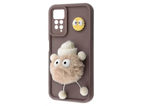 TPU 3D Fluffy Toy Camera Redmi Note 11 Pro/Note 11 Pro 5G/Note 12 Pro brown