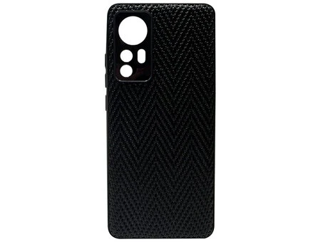 Накладка Leather Weaving Xiaomi 12/12X black