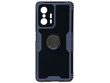 Противоударный RAINBOW Ring для Xiaomi Mi 11T/Mi 11T Pro серый/синий