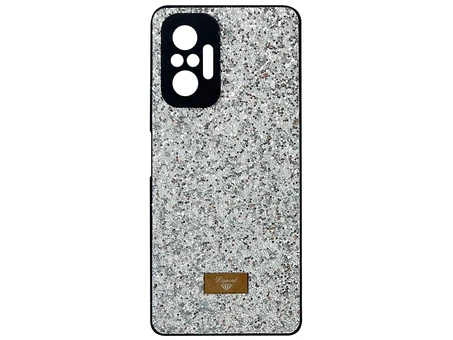 Накладка Level Shining Diamond Redmi Note 10 Pro silver
