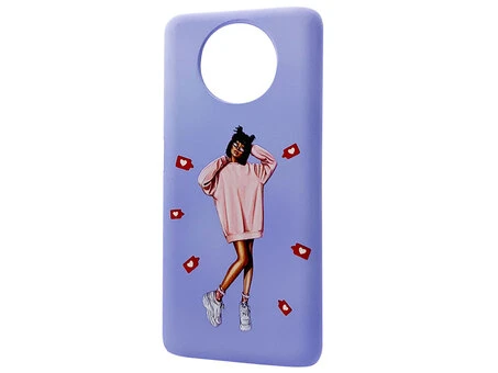 Силиконовый чехол Art для Redmi Note 9T фиолетовый
