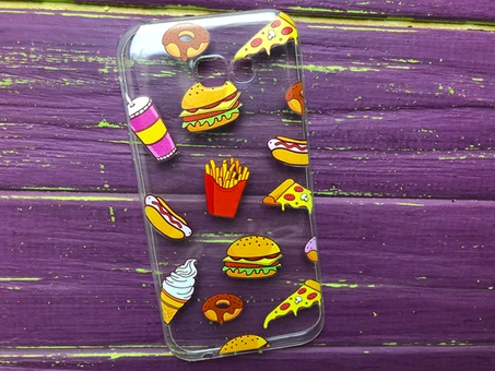 Силикон Samsung A520 Фаст-фуд