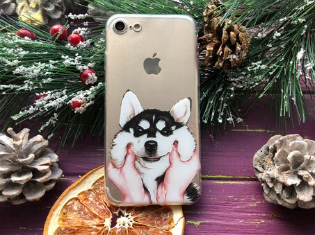 Силікон iPhone 7/8/SE 2 Собака улибака