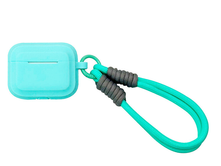 Чохол для AirPods Pro Silicone Matte Case with strap mint